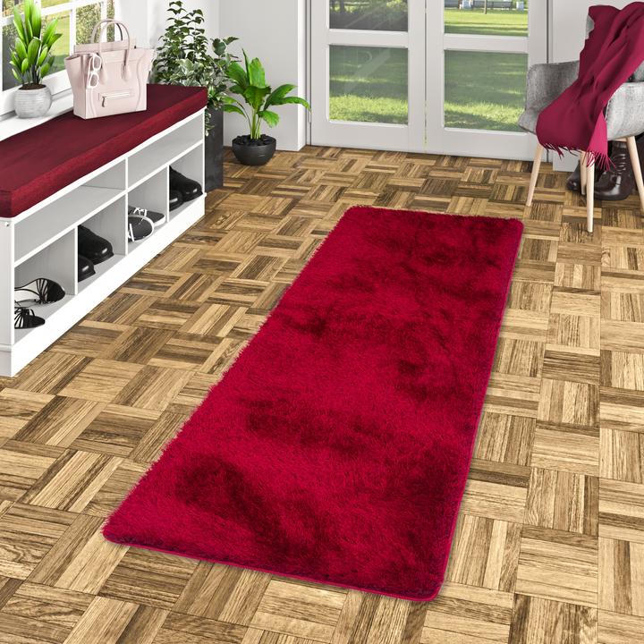 Produktbild Snapstyle Hochflor Shaggy Teppich Feeling Mix Läufer (100 x 200 cm)
