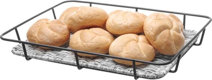Produktbild Hendi Brotkorb mit Edelstahlrand,, Schwarz, 400x300x(H)50mm