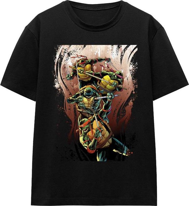 Actual product image Teenage Mutant NT Unisex Adult Earthy Rainbow Warriors T-Shirt (XL)