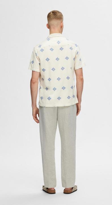 Actual product image Selected Homme Print cotton short sleeve shirt (S)