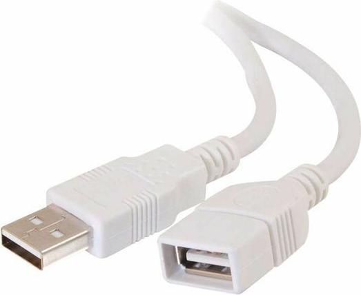 C2G 2m USB A/A EXT CBL WHITE (2 m, USB 2.0)