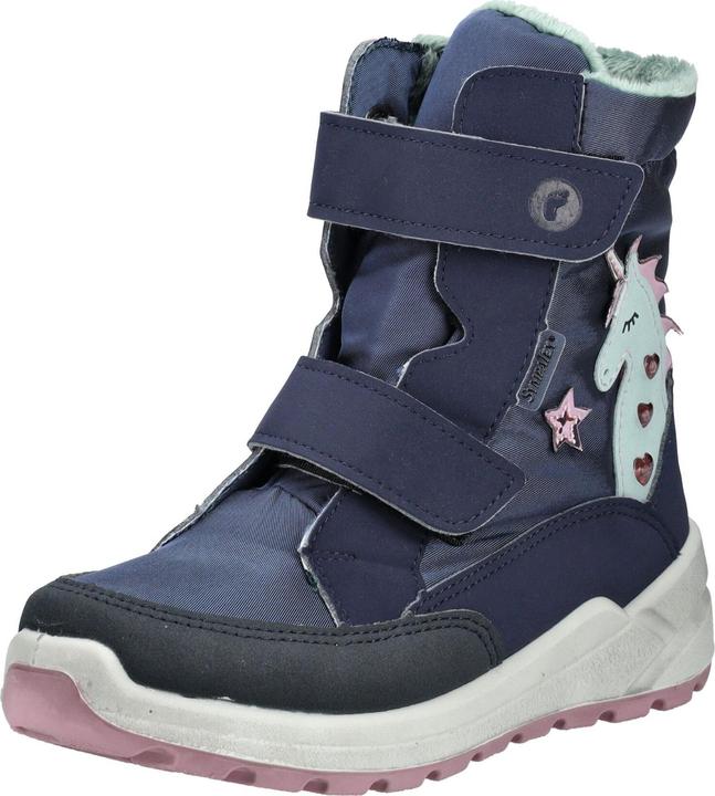 Ricosta Diese klassischen Stiefeletten von aus einem Materialmix aus Lederimitat und Textil überzeug