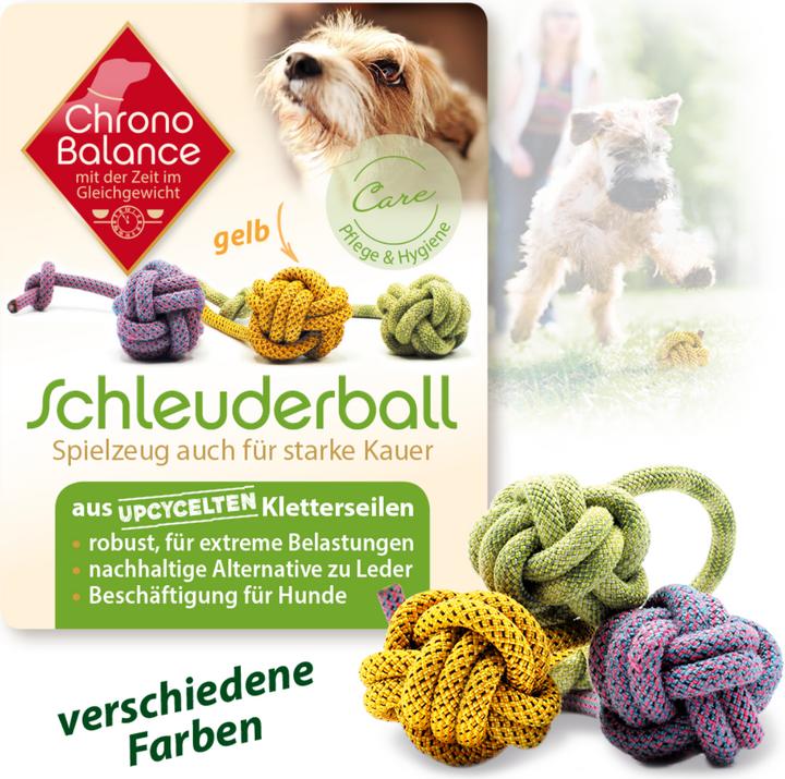 Actual product image ChronoBalance Slingshot ball - Yellow (Ball toy dog)