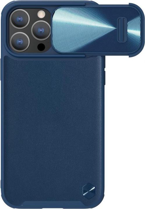 Actual product image Nillkin CamShield leather S case iPhone 14 Pro cover with camera cover blue (Apple iPhone 14 Pro)