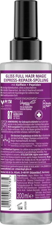 Produktbild Gliss Express-Repair-Spülung Full Hair Magic (200 ml)