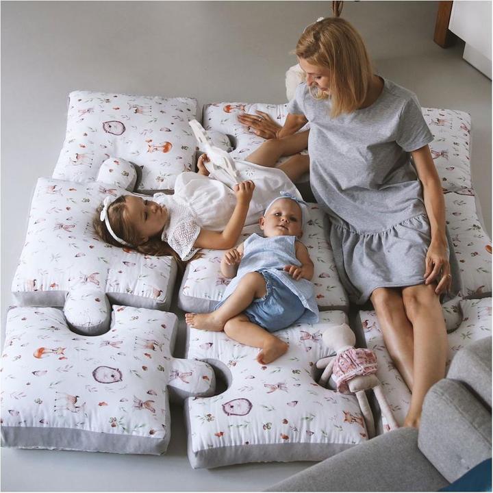 Image du produit Lulando Couverture pour tout-petits 145 x 145 cm, Forest Puzzle