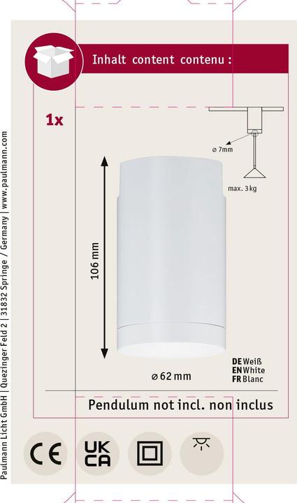 Actual product image Paulmann URail Universal Adapter