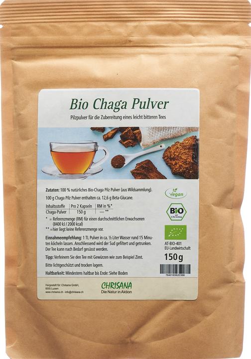 Immagine prodotto Chrisana Bio Chaga Pulver (1 Pezzo/i, Polvere, 166 g)