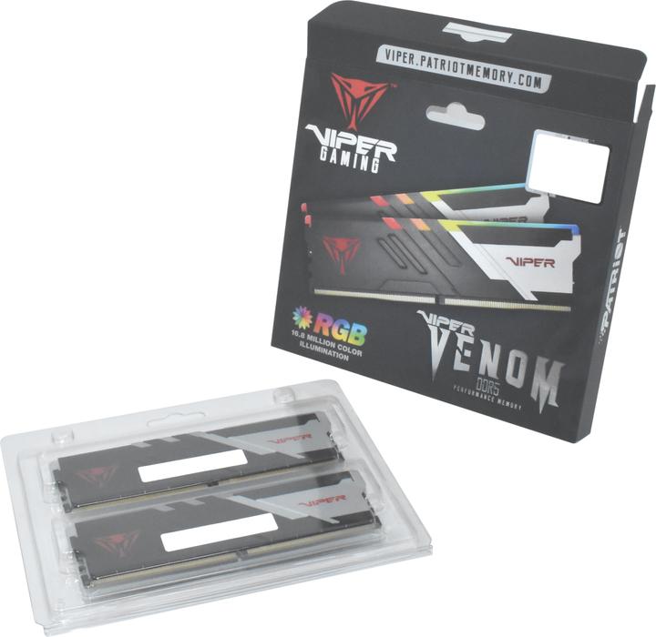 Actual product image Patriot Viper Venom RGB 32GB DDR5 6200-40, PVVR532G620C40K (2 x 16GB, 6200 MHz, DDR5 RAM, U-DIMM)