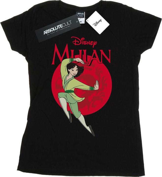 Actual product image Disney Womens/Ladies Mulan Dragon Circle Cotton T-Shirt (XXL)