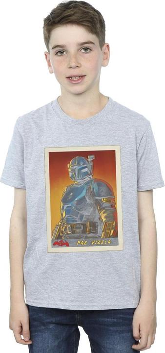 Actual product image Star Wars Boys The Mandalorian Paz Vizla Card T-Shirt (128)