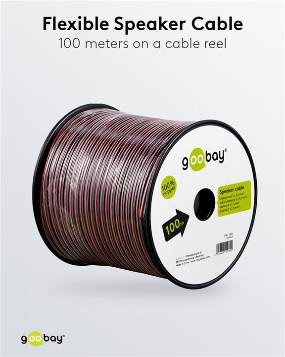 Actual product image Goobay 15084 (100 m, 1.50 mm²)