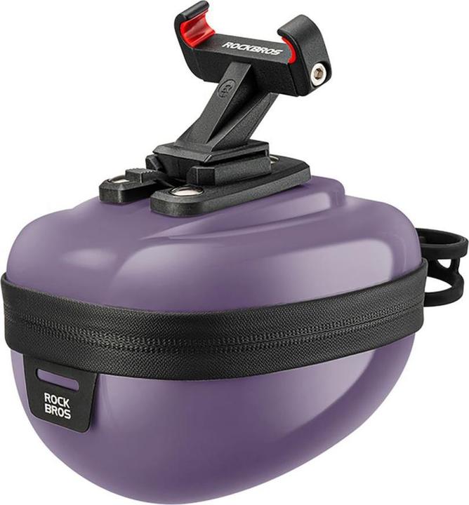 Rockbros Rigid Hard Shell Compact Saddle Bag 0.4l - Purple (0.40 l, Rahmentasche)