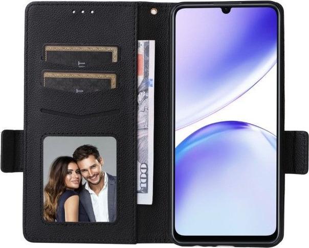 Actual product image MU Classic Litchi Leather Bookcover Series (Realme Note 50)
