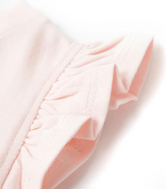 Actual product image VidaXL Children's T-shirt with ruffled sleeves pale pink 104.Material (104)