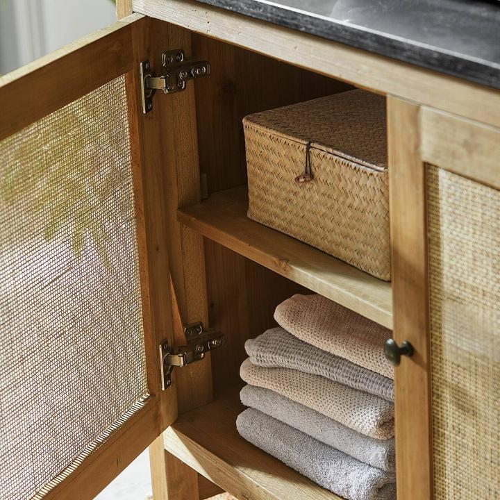 Image du produit Loberon Meuble double vasque Jovelle marron