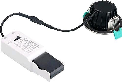 Actual product image Sylvania LED recessed spotlight IP65 5.4W DIMCCT, chrome, 230V, abstr. 38, dimmable, black (550 lm)