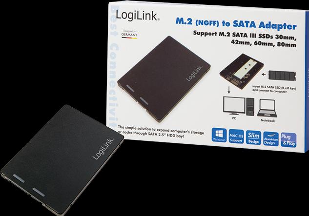 Actual product image LogiLink AD0019 - M.2 SSD SSD to 2.5 SATA adapter (M.2)
