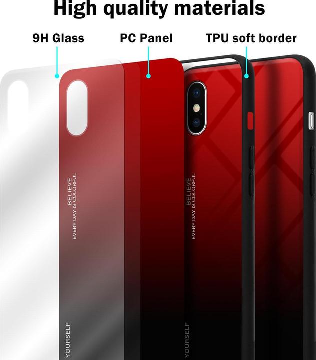Image du produit Cadorabo Couverture en verre TPU 2 couleurs (Apple iPhone XS Max)