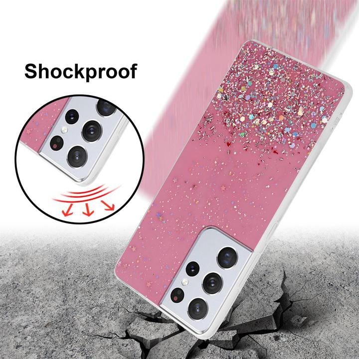 Actual product image Cadorabo TPU cover sparkling glitter (Samsung Galaxy S21 Ultra)