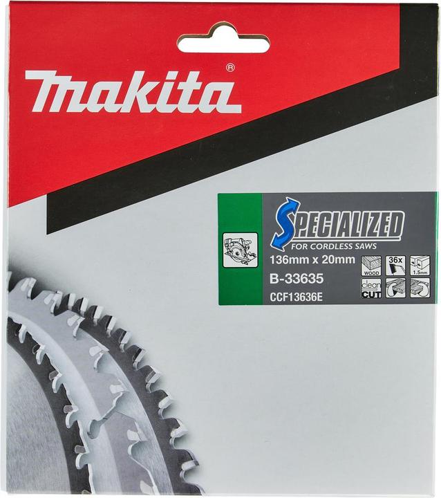 Actual product image Makita SPECIALIZED circular saw blade 136