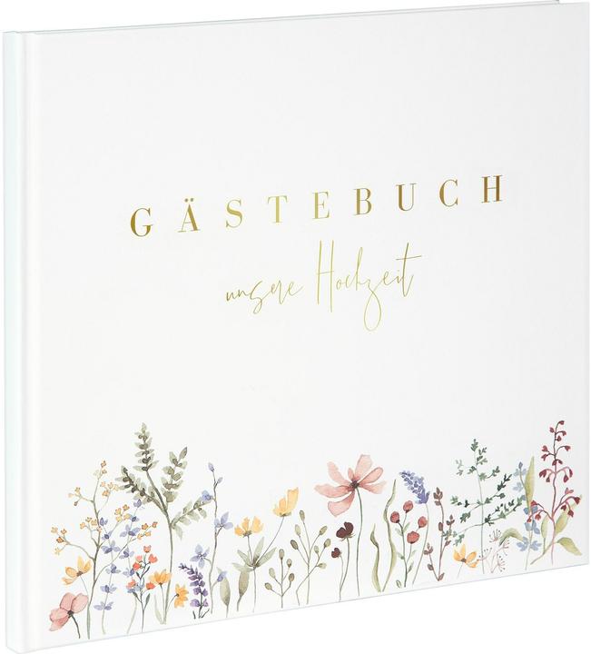 Image du produit Goldbuch Gästebuch Hochzeit Blütenliebe weiss (20 x 24.5 cm)