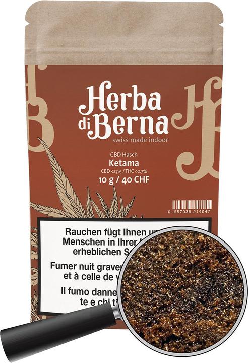 Actual product image Herba di Berna CBD Hash Ketama (10 g, Indoor)