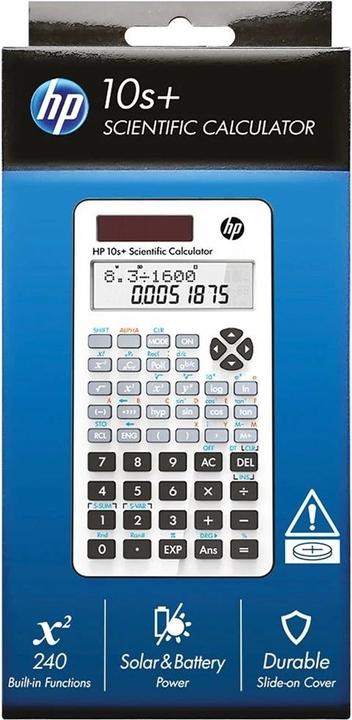 Immagine prodotto HP 10s+ Calcolatrice scientifica bianca (Batterie, Celle solari)