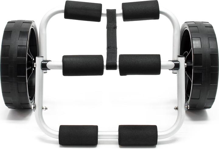 Image du produit Wiltec Chariot de transport Alu Pliable 45kg Kayak Canoë Avec Roues PU & Sangles en Nylon Fixation Sécu