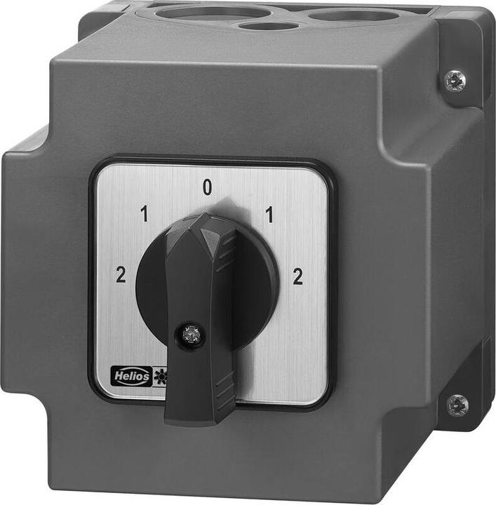 Actual product image Helios HELI PWDA pole-changing and reversing switch for 3-PH Dahlander motors 400V max.25 A,IP 6
