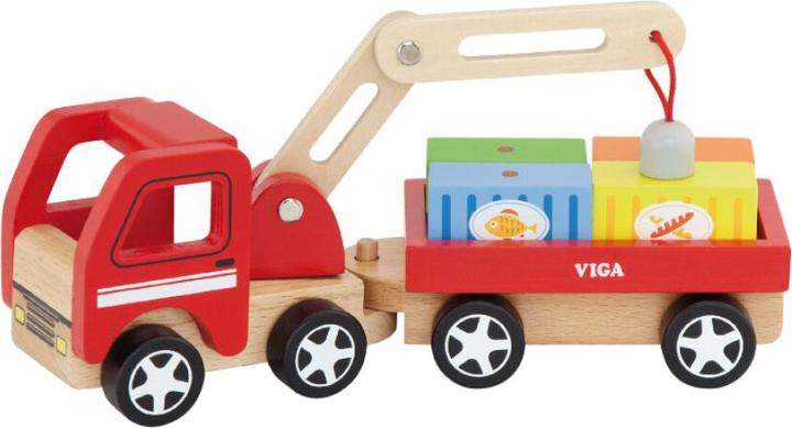 Immagine prodotto Viga Toys Giocattoli medinis kranas su konteineriais