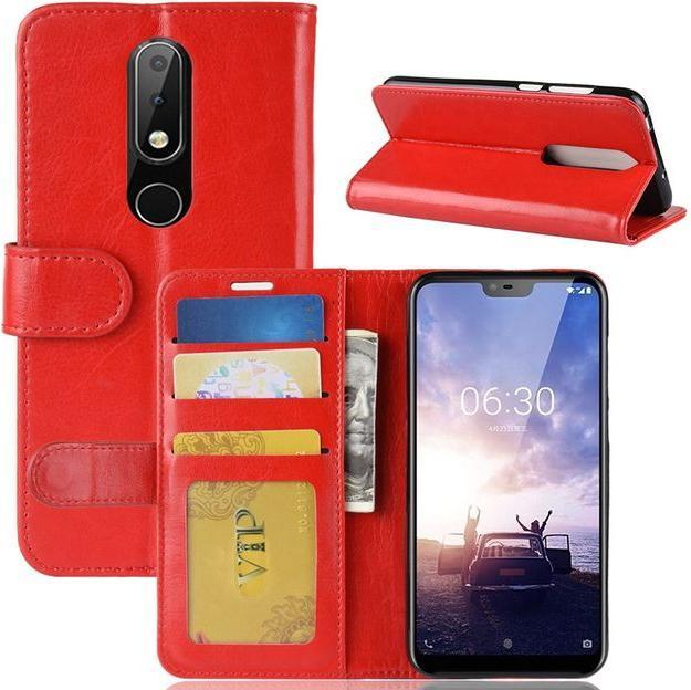 Actual product image MU Classic Crazy Horse II Leather Bookcover Series (Nokia 6.1 Plus)