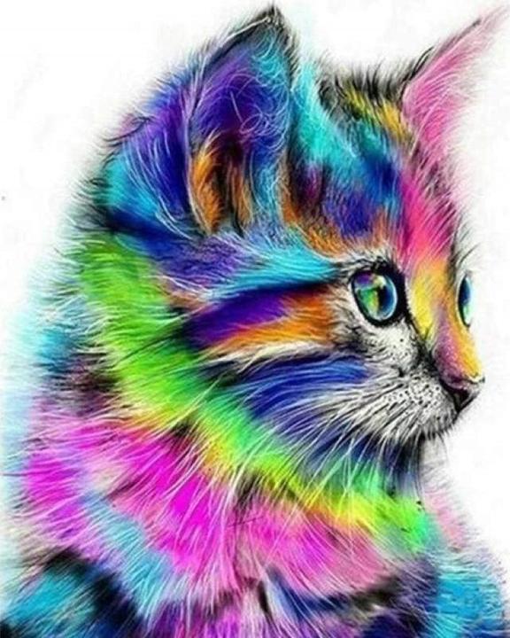 Immagine prodotto Figured'Art Ricamo a Punto Croce - Gattino Colorato