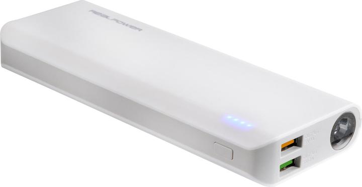RealPower Li-Ion, 1/2., 2xUSB, LED (12000 mAh, 44.40 Wh)
