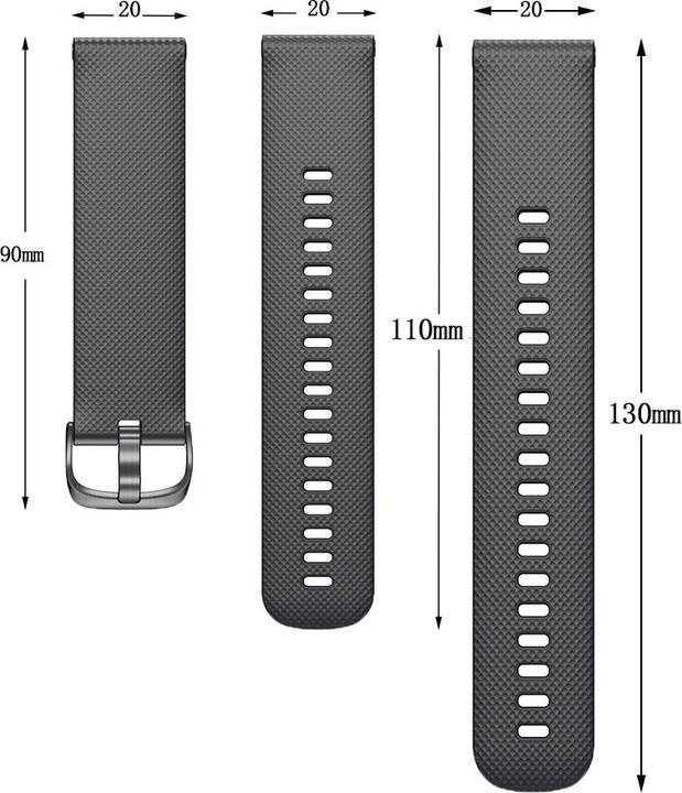Produktbild Deltalabs Quick Change Schnellwechsel Armband zu Garmin (20 mm, Silikon)