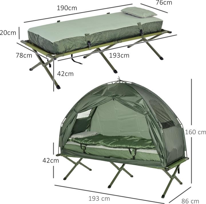 Image du produit Outsunny Kit lit de camping 4 en 1