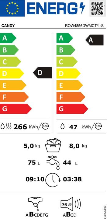 Etichetta energetica Candy ROW4856DWMCT/1-S
