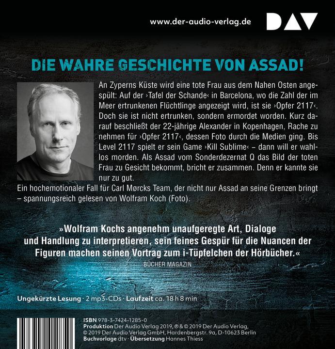 Actual product image Victim 2117. The eighth case for Carl Mørck, Special Department Q (Tungsten Cook, Hannes Thiess, Jussi Eagle-Olsen, German)