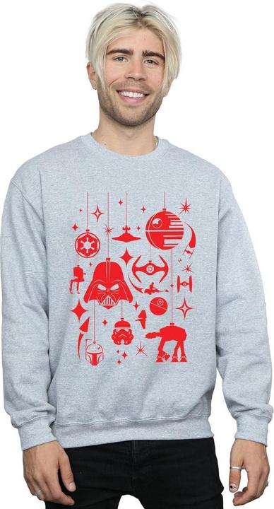 Actual product image Star Wars Mens Christmas Decorations Sweatshirt (S)