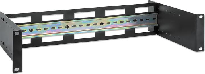 Actual product image Intellinet Depth-adjustable 19" DIN top-hat rail carrier 2U