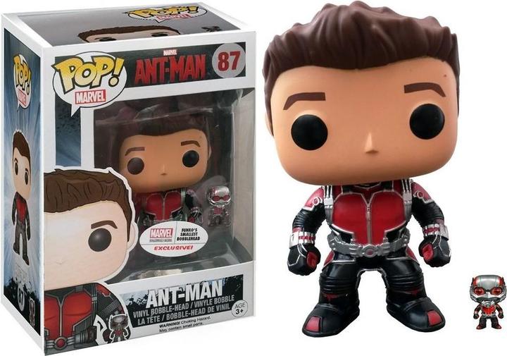 Produktbild Funko POP! Marvel Ant-Man - Ant-Man (Unmasked) ('s Smallest Bobblehead) Collector Corps