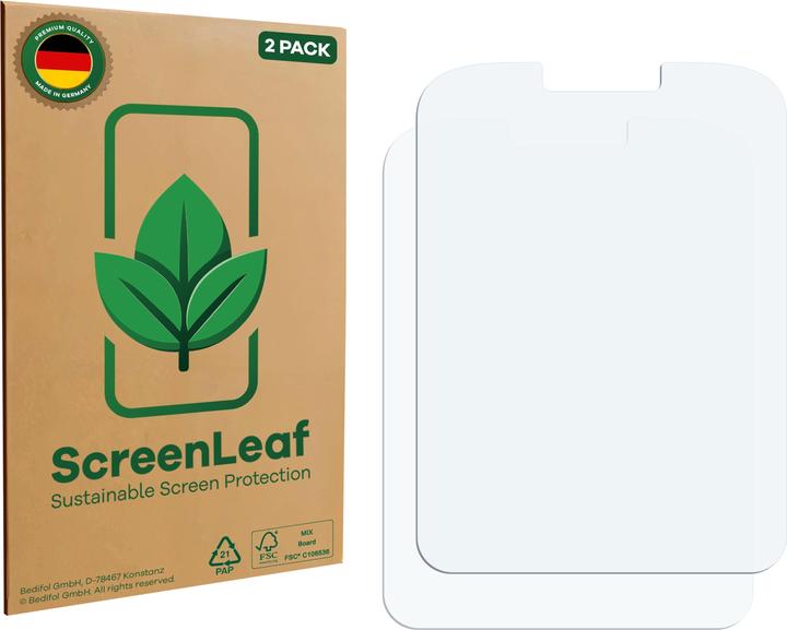 Productafbeelding ScreenLeaf Schutzfolie nachhaltiger Displayschutz Display Schutz Folie Klar Transparent (2 Stuk, Oppo A11)