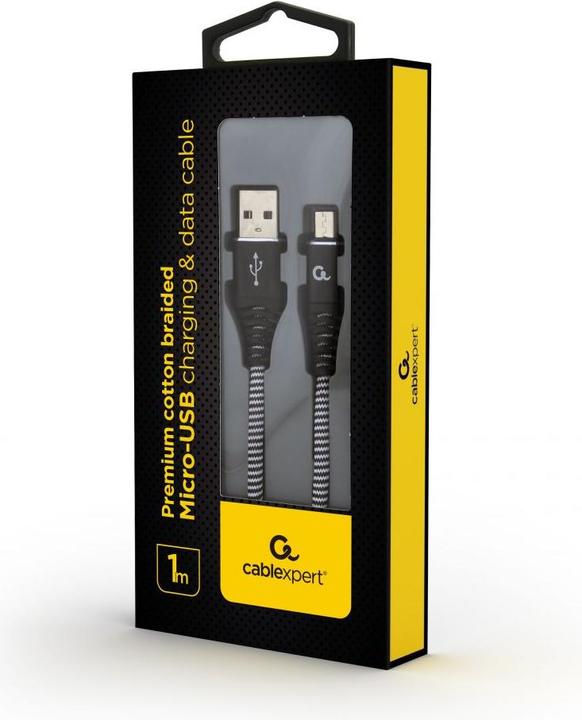 Produktbild Gembird CC-USB2B-AMMBM-1M-BW USB Kabel USB 2.0 Micro-USB B USB A Schwarz (1 m, USB 2.0)