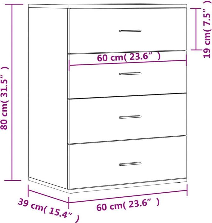 Actual product image VidaXL Sideboard (60 x 39 x 80 cm)