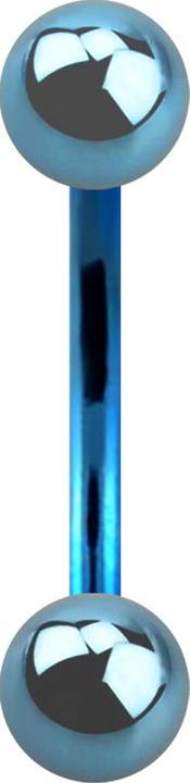 Produktbild Star Piercing Micro Banane hellblau mit zwei Kugeln (Chirurgenstahl 316L)