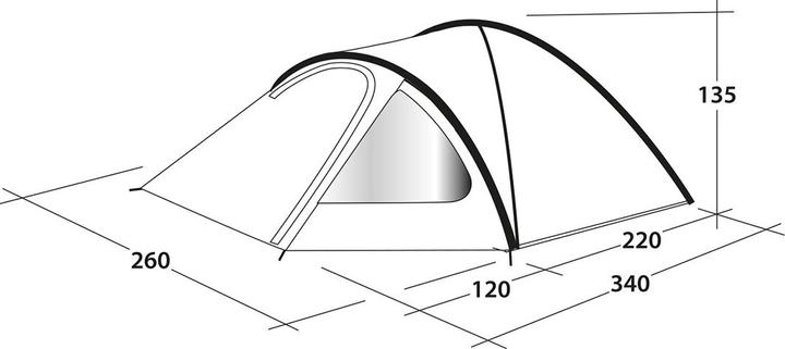 Image du produit Outwell Cloud 4 (Tente tunnel, 6.30 kg, 4 personnes)
