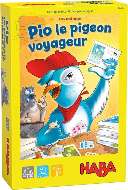 Actual product image Haba Pio le pigeon voyageur (German, French, Dutch, Italian, English)