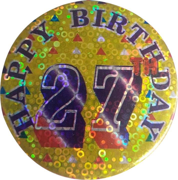 Generic Pailletten PartyButton 27er Geburtstag