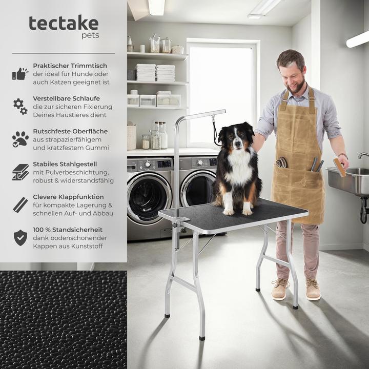 Immagine prodotto tectake Tavolo da toelettatura per cani con braccio (Cane)