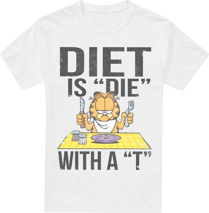 Actual product image Garfield Mens Diet Is Die With a T T-Shirt (XXL)